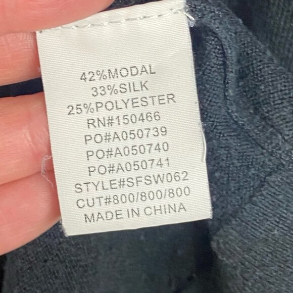 41 Hawthron Black Cardigan Sweater Silk Modal Stitchfix Womens Size Small Top S - Picture 7 of 10